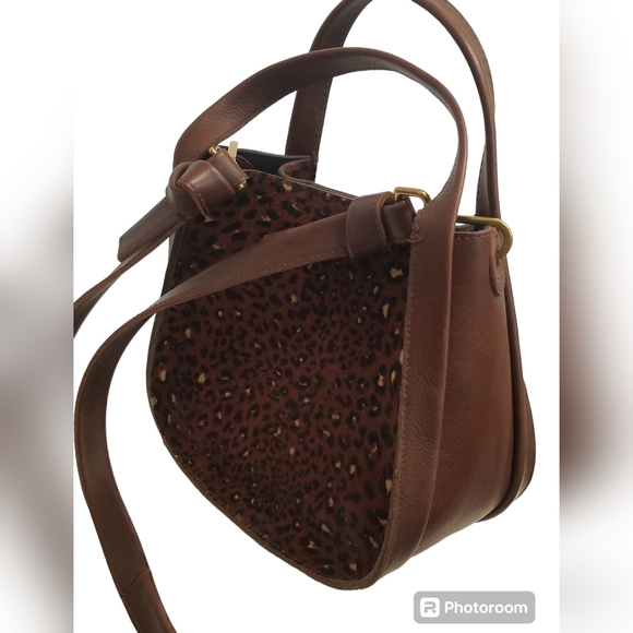 MADEWELL SYDNEY GENUINE LEATHER & LEOPARD PRINT COWHIDE CROSSBODY BAG - Picture 3 of 7